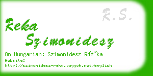 reka szimonidesz business card